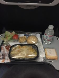 Dinner on plane
