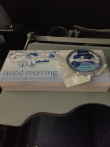 Morning snack on plane